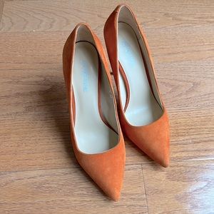 Suede high heels shoes, size 7,5